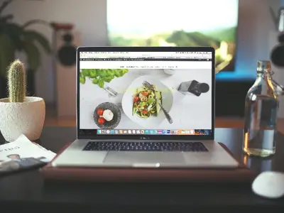 Online menu showing a salad